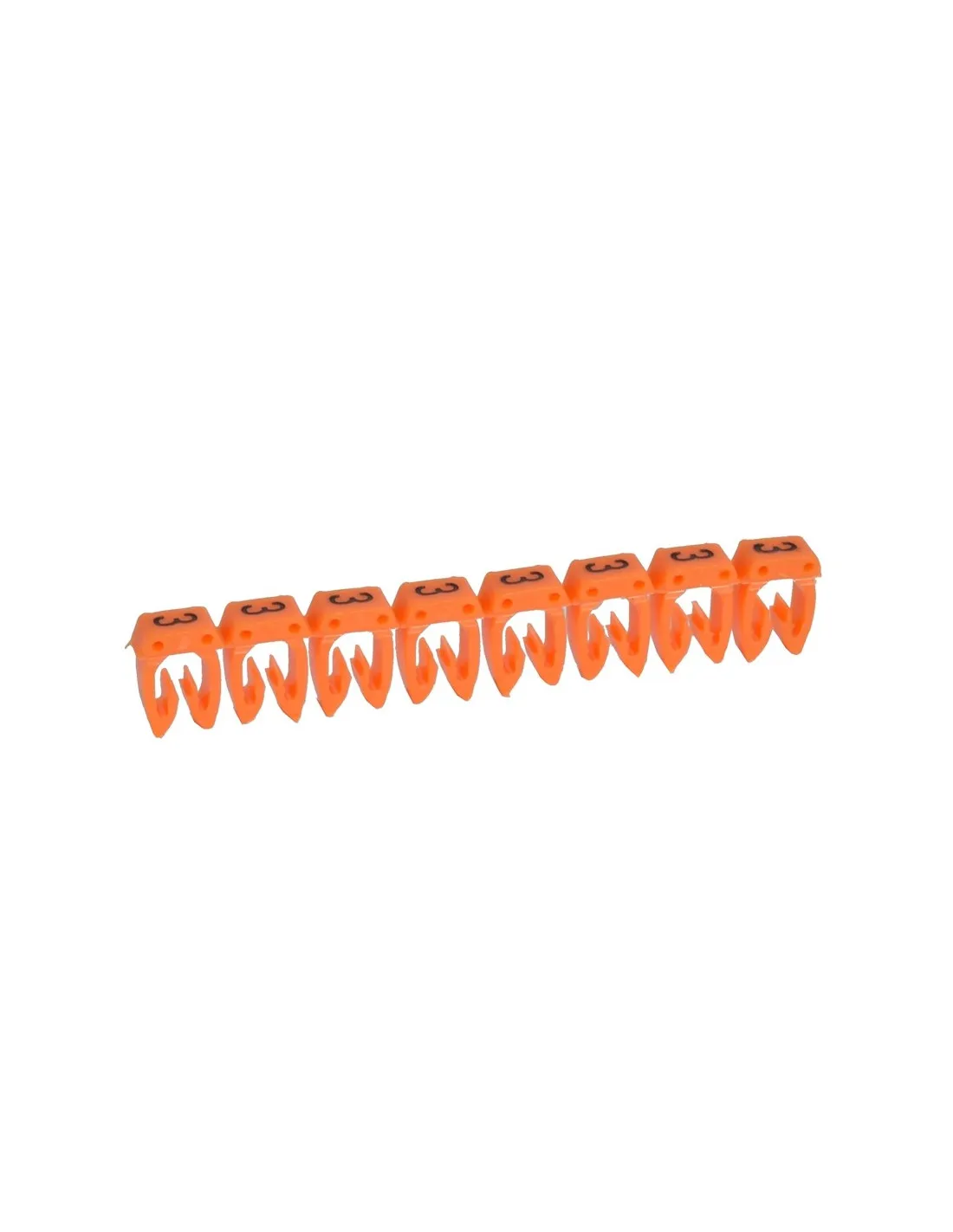 800 Repères CAB 3 pour filerie 4mm² à 6mm² avec chiffre 3 orange LEGRAND 038233