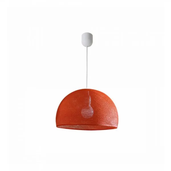 Abat jour coupole Ø31 cm Orange Fifty avec suspension