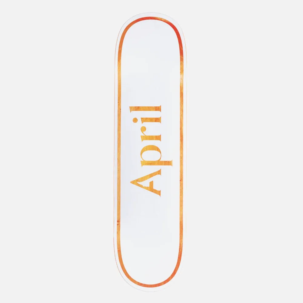 April deck Logo white orange 7.8