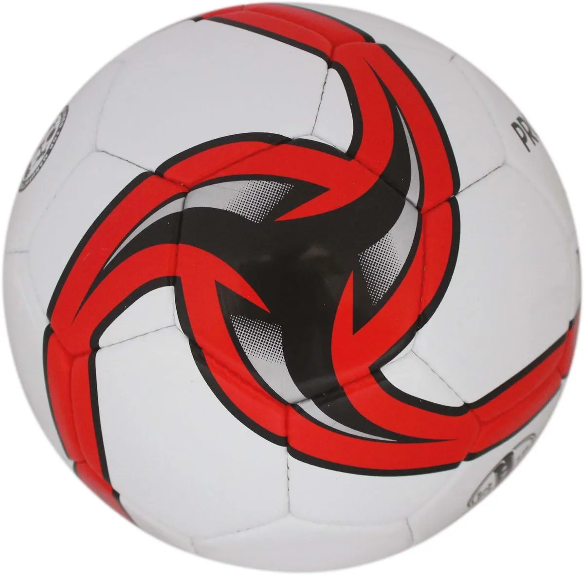 Ballon de foot cousu main - taille 5 - rouge et blanc 