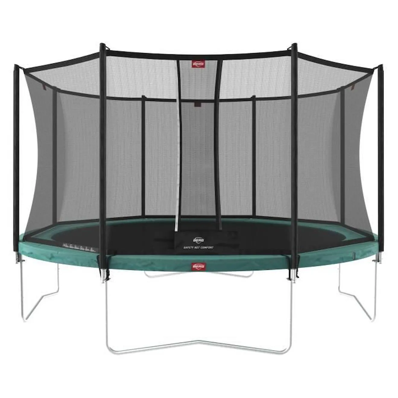 BERG - Favorit Trampoline d'extérieur gris 430 avec filet de protection Comfort vert - Berg Toys