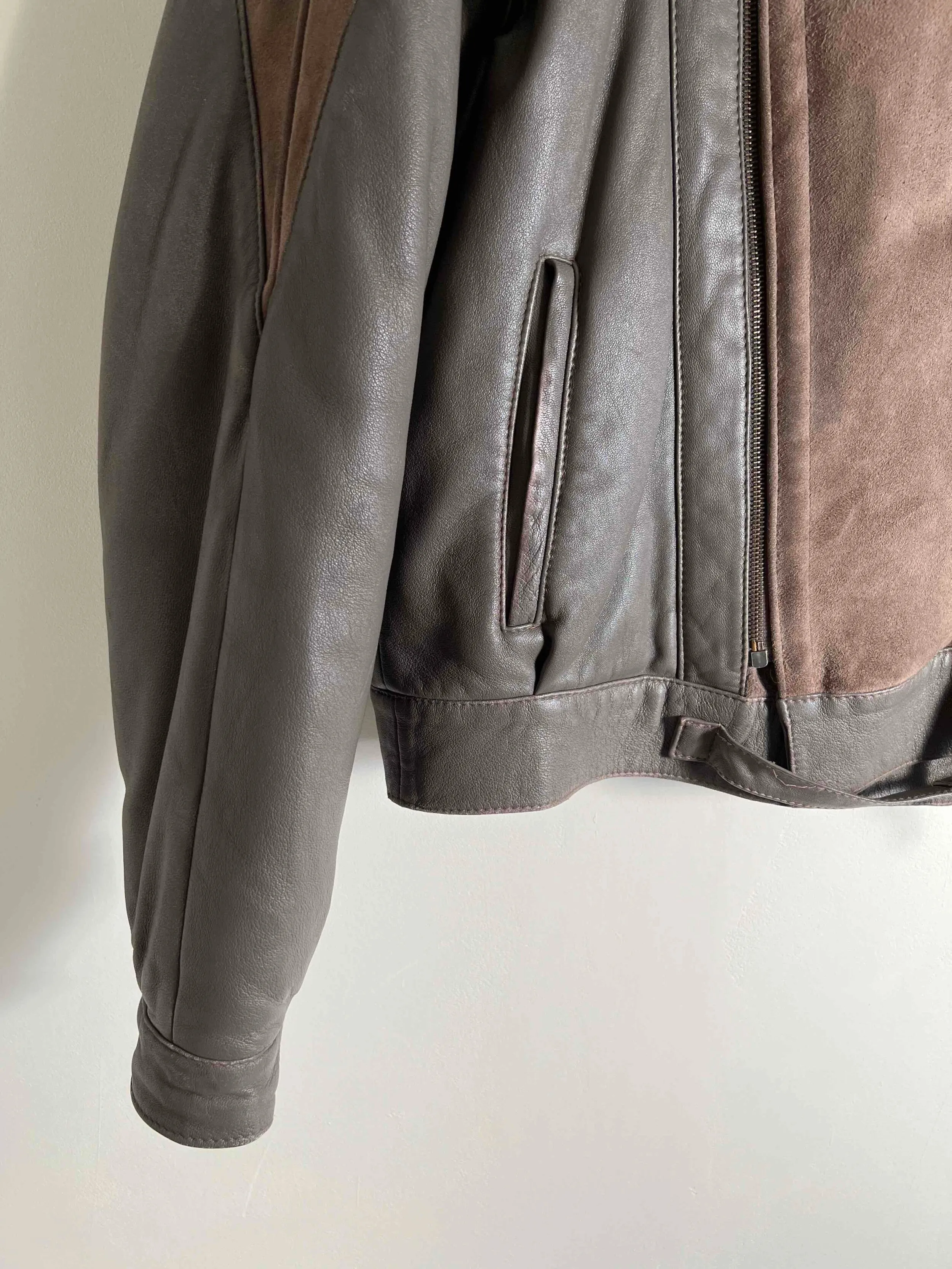Blouson en peau lainée