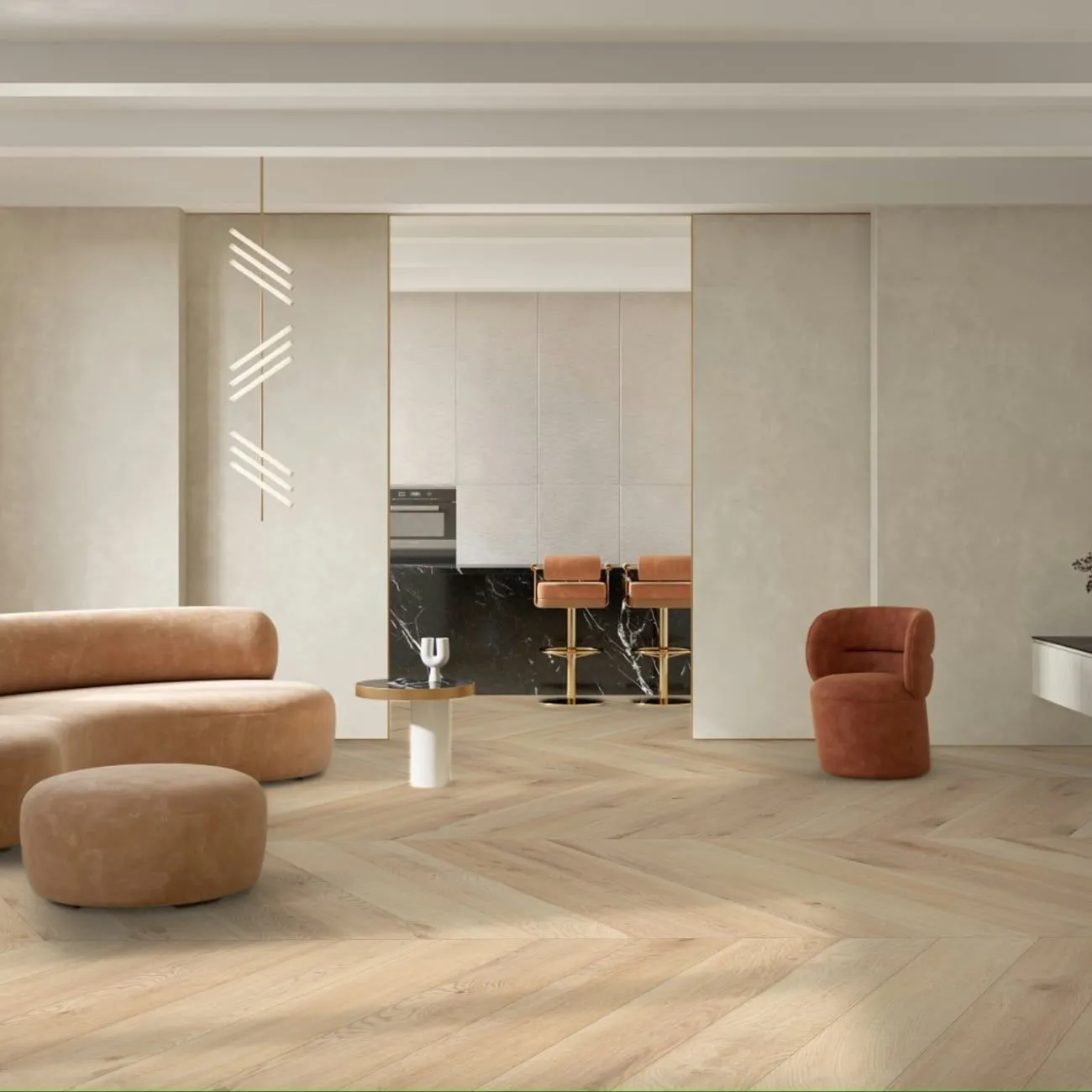 Caesar Rever Anise Chevron 20x120 cm AHK6 | Carrelage imitation bois parquet