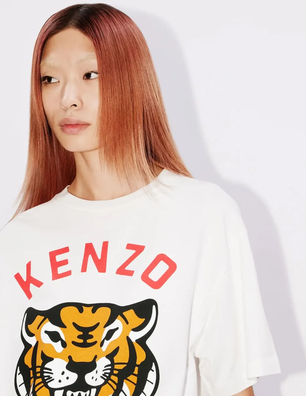 Camiseta Kenzo Lucky Tiger Oversize Blanca Unisex