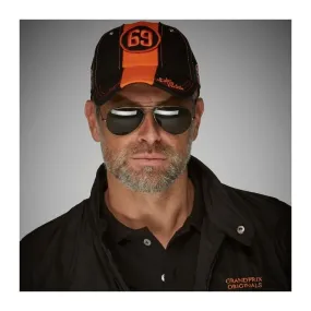 Casquette GP noir orange 69