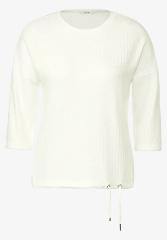 CECIL T-shirt avec mélange de structures 