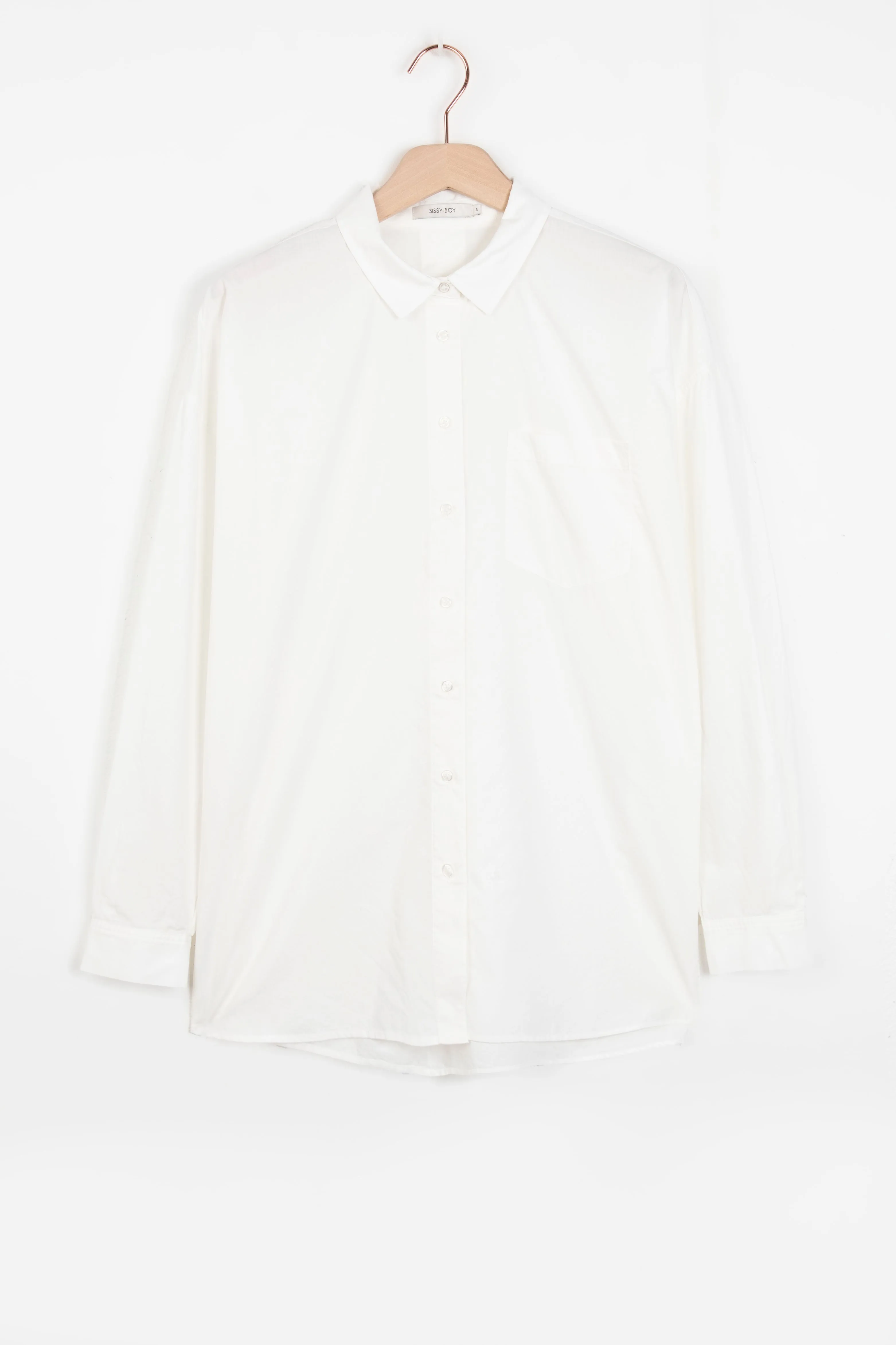 Chemise ample en popeline - blanc
