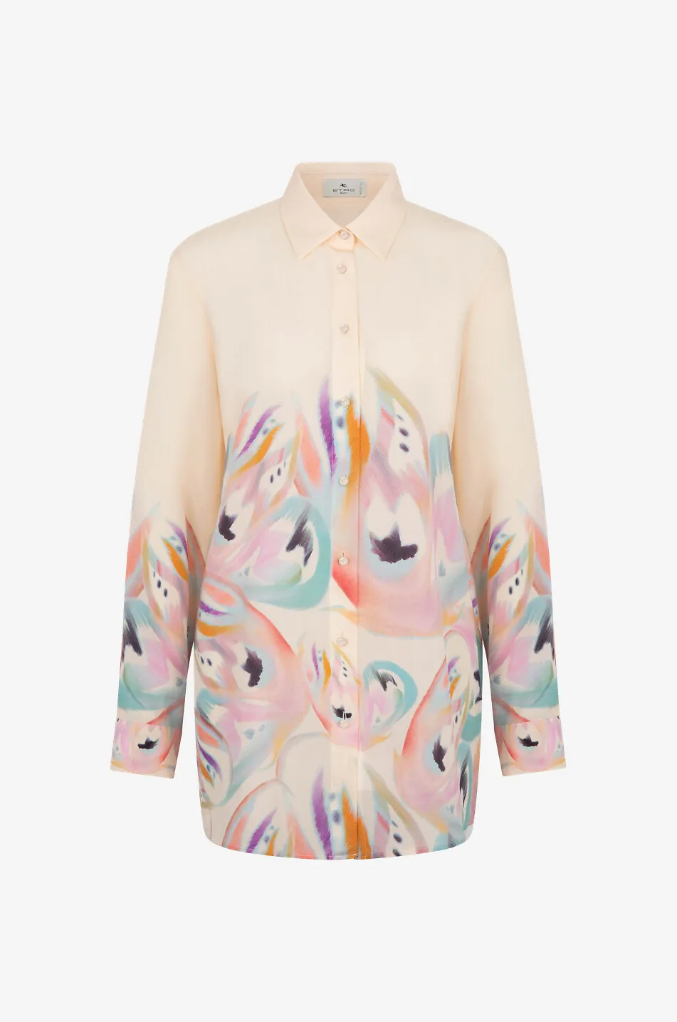 Chemise oversize en crêpe de soie Butterfly Wings