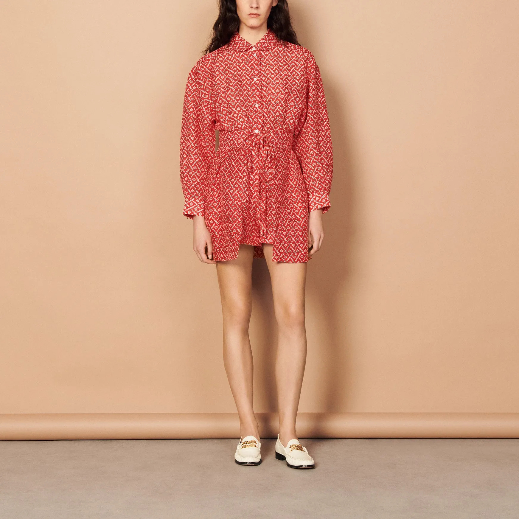 Combinaison short imprimée
