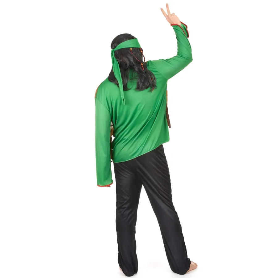 Déguisement vert de hippie