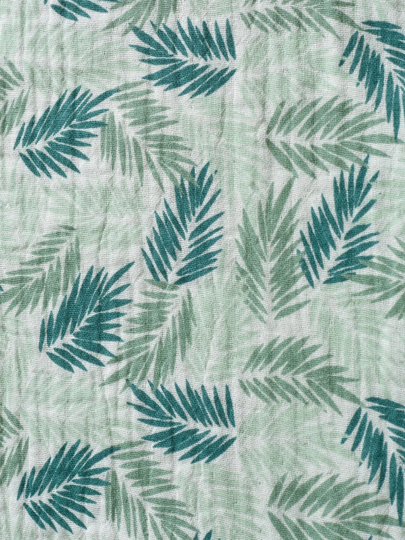 Gigoteuse spécial été ouverture centrale en gaze de coton TROPICAL personnalisable vert - Vertbaudet