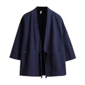 Haori Kimono Bleu Marine