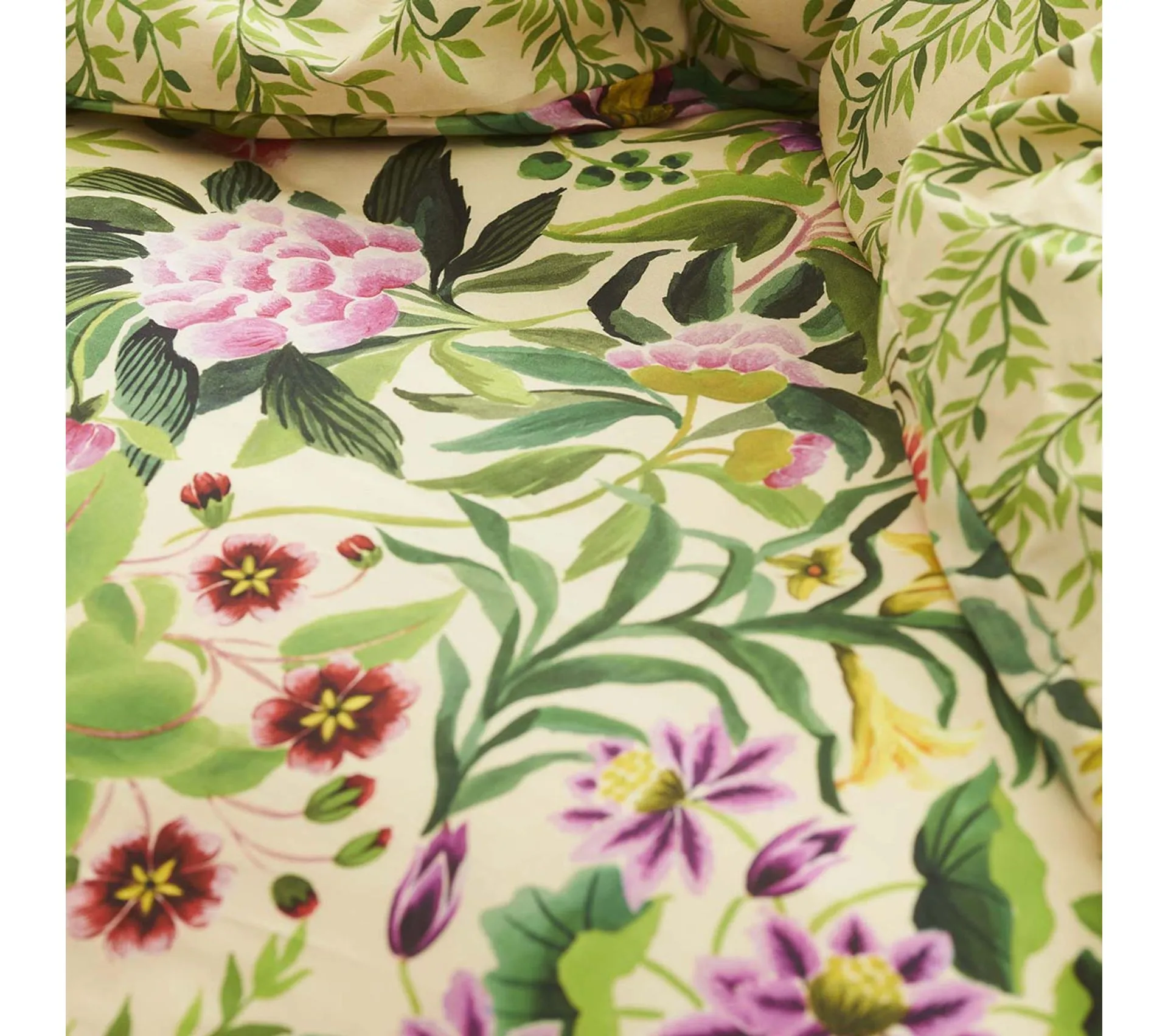 Housse De Couette En Percale De Coton Vert Clair 240x220