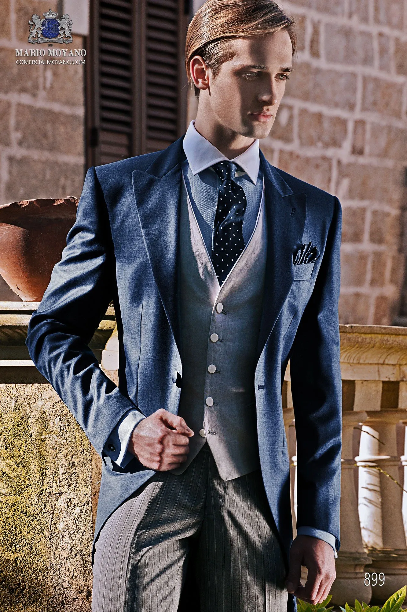 Jaquette de mariage bleu 899 Mario Moyano