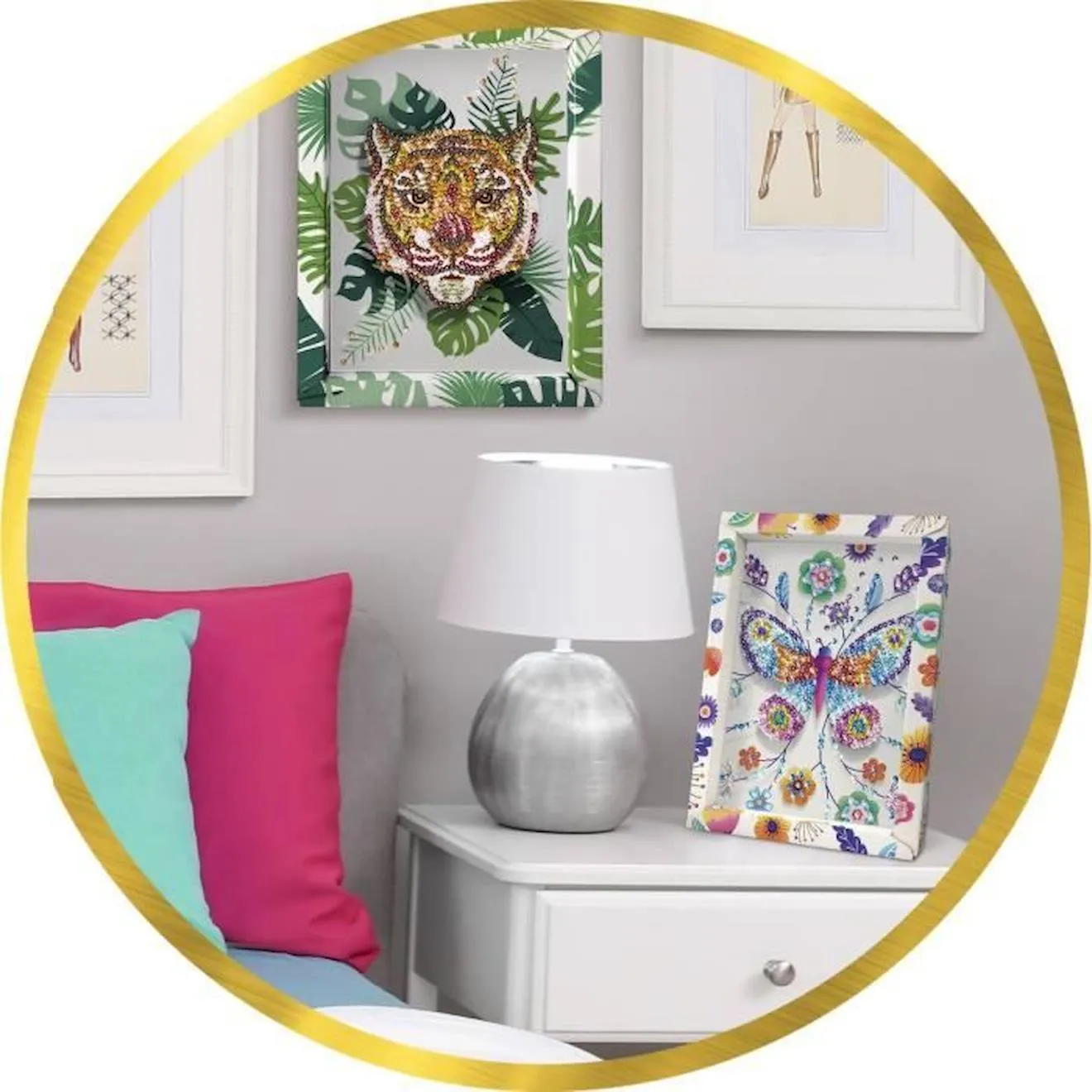 Kit Activités Manuelles - Collection Sequins - Tigre - Lansay - A partir de 8 ans vert - Lansay