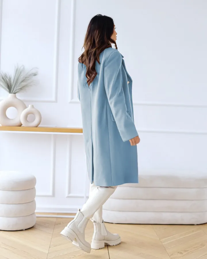 Manteau Long d’Hiver pour Femme avec Boutons légants – Style Intemporel