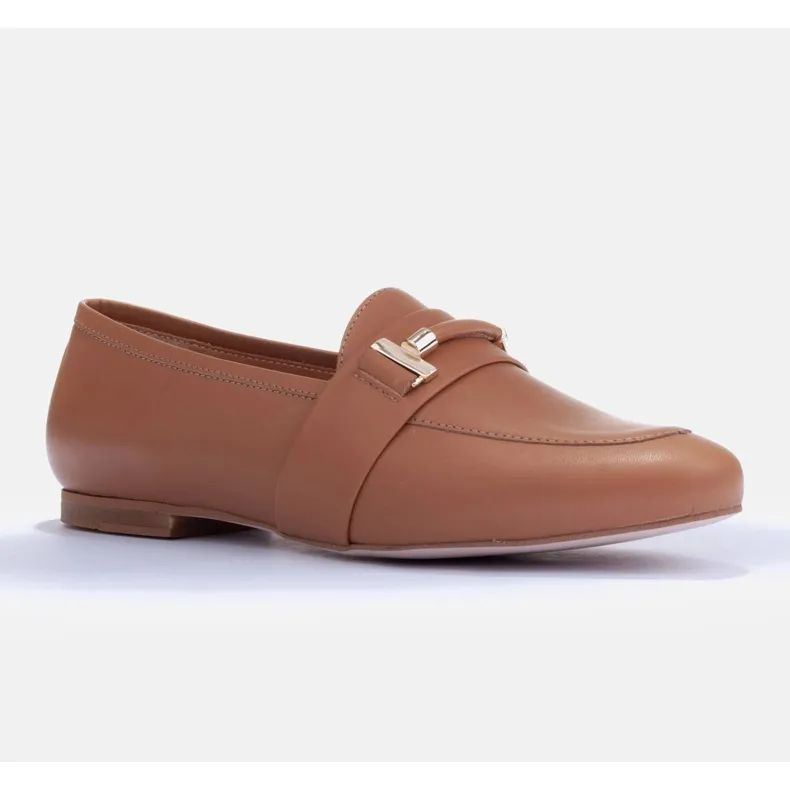 Marco Shoes Mocassins à ornements dorés brun