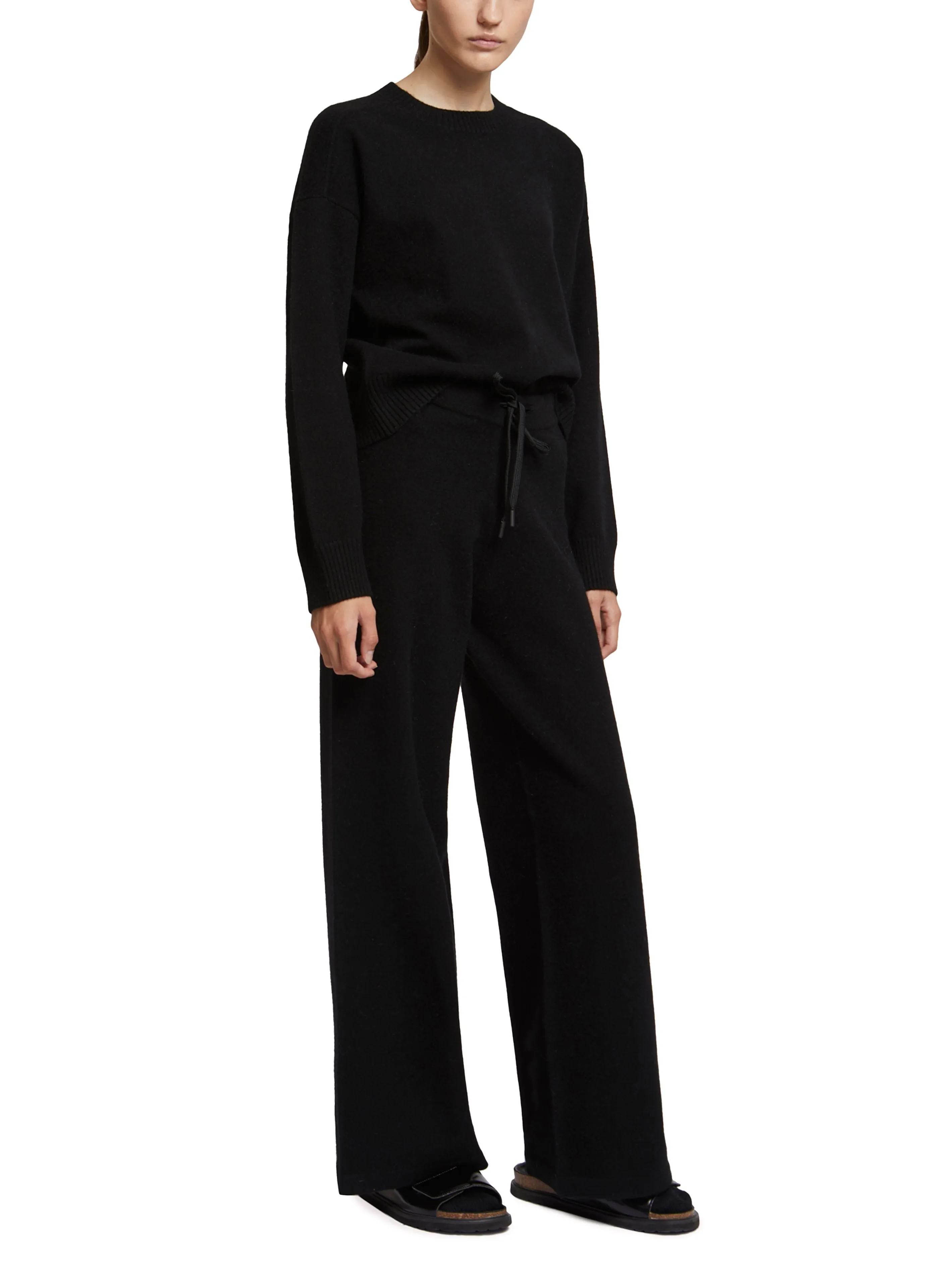 Pantalon large en maille