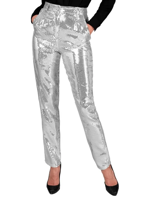 Pantalon Pailleté Argent pour Femme | Collection Party Fashion