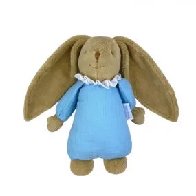 Peluche musicale Lapin Nid d'ange 25 cm Bleu Ciel