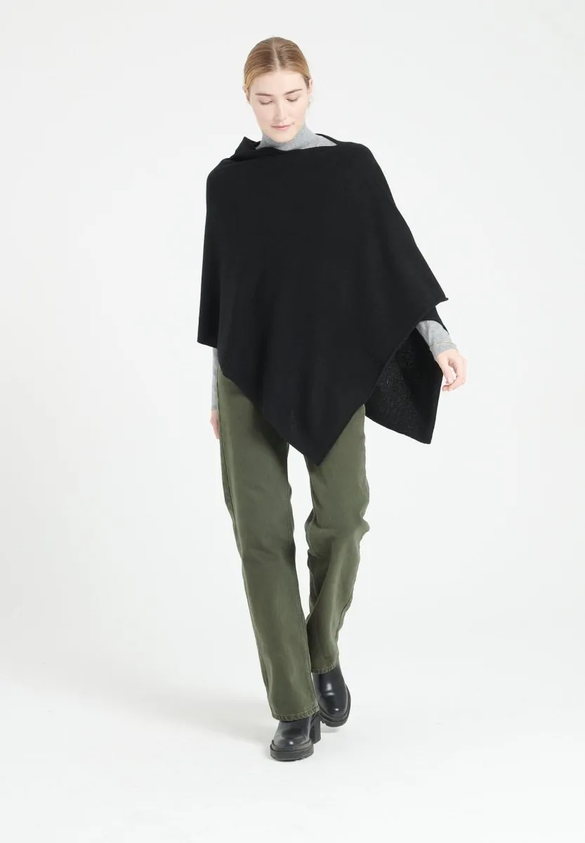 Poncho cachemire noir femme - LILLY 9