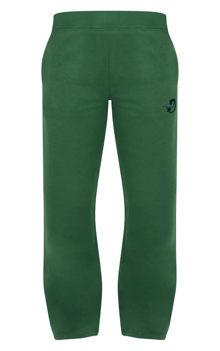PRETTYLITTLETHING Jogging large vert forêt à logo brodé