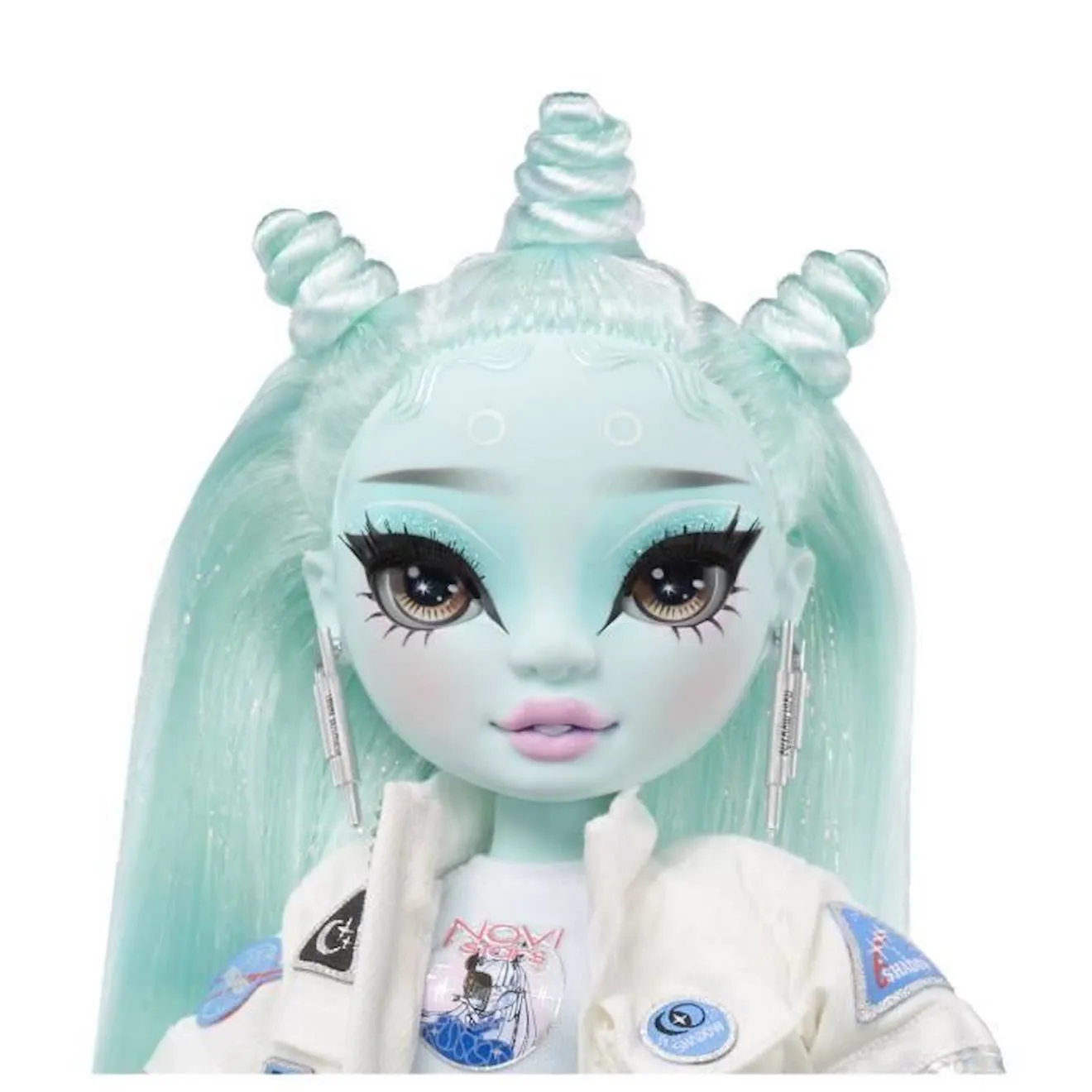 Rainbow High S3 Shadow High - Poupée 27 cm Zooey Electra (Vert clair) - 1 tenue + accessoires et support pour poupée vert - Rain