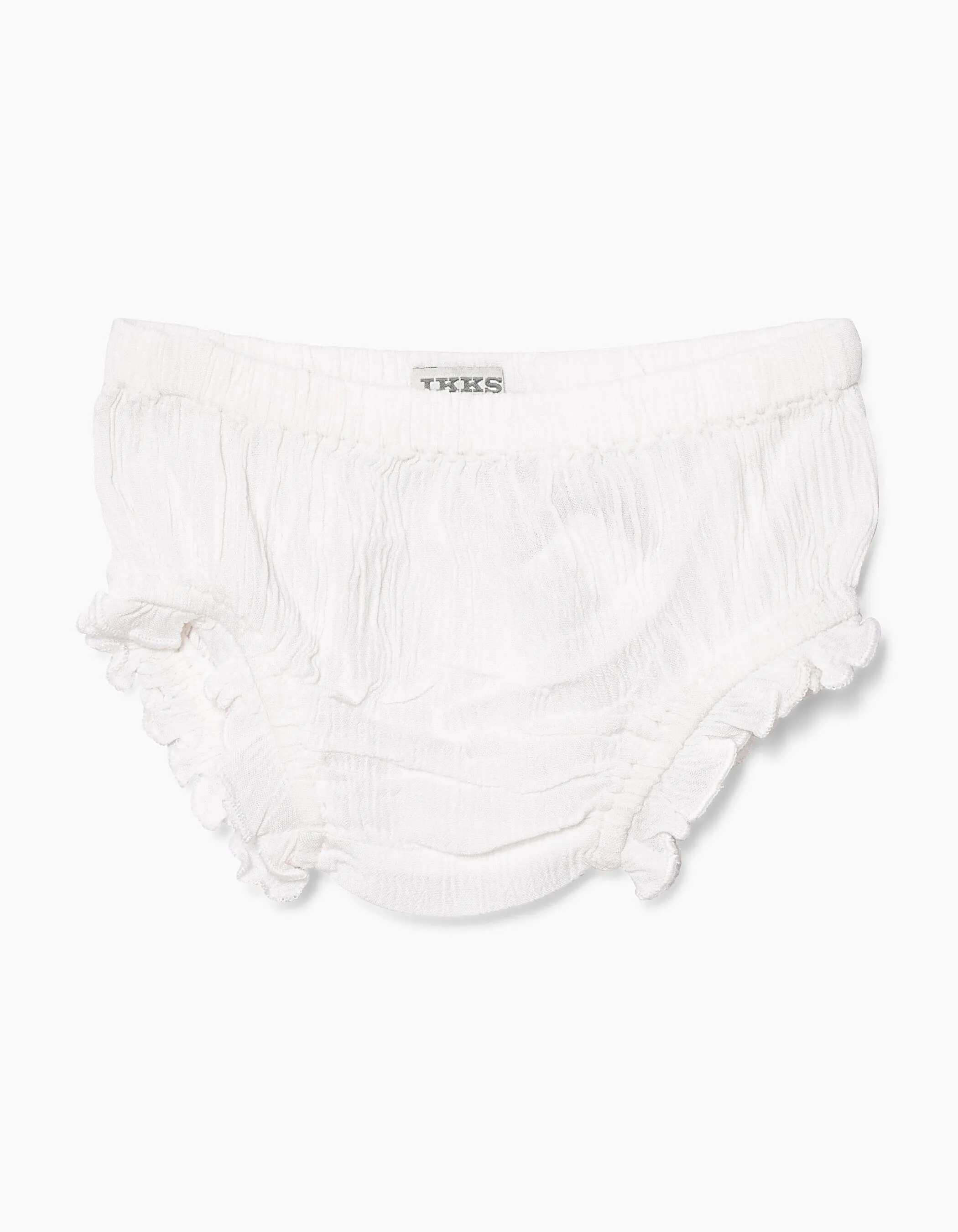 Robe blanc optique à broderies bébé fille