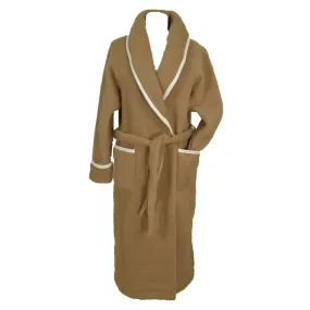 robe de chambre camel pour femme fabriquée dans les Pyrénées