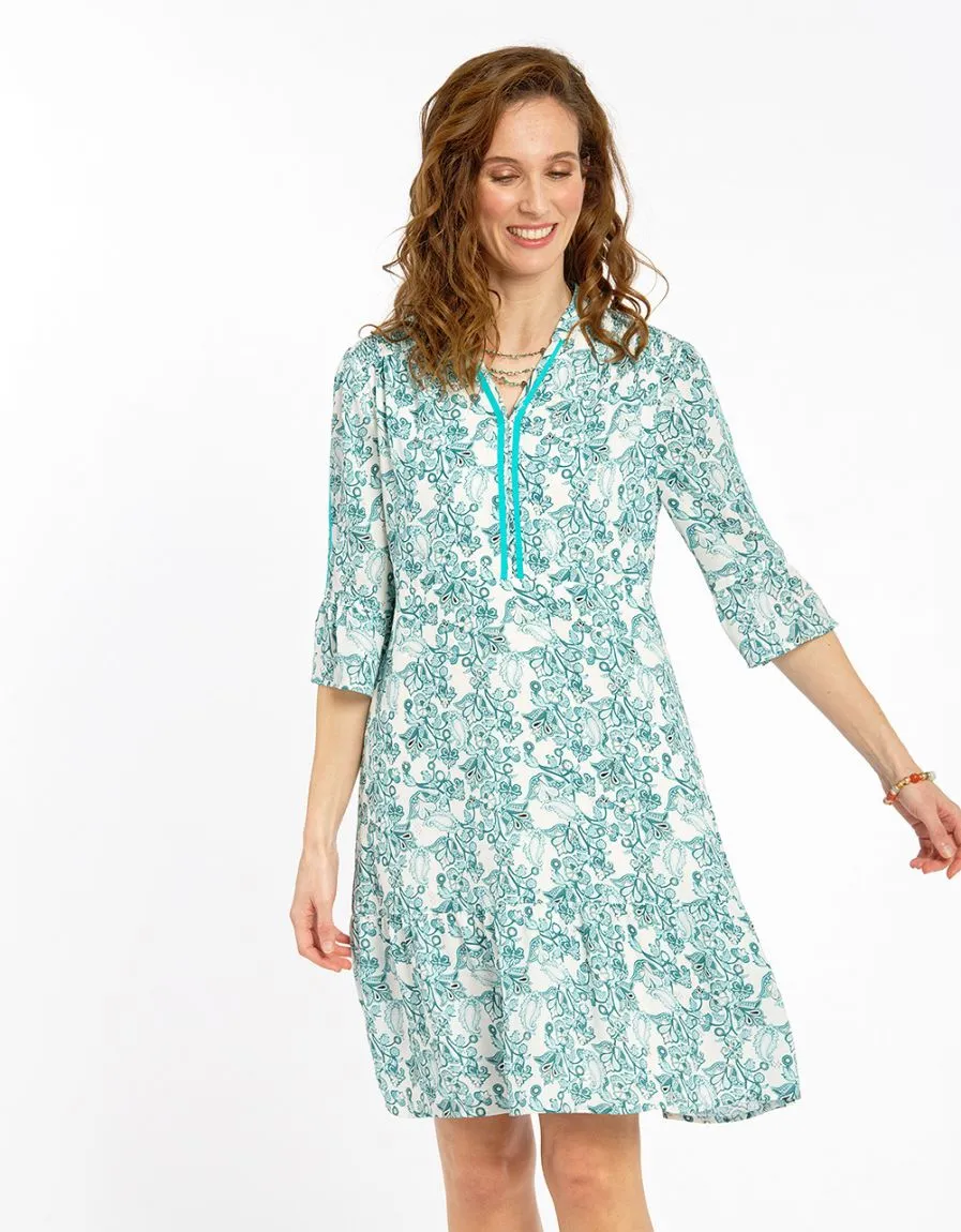 Robe habillée turquoise 