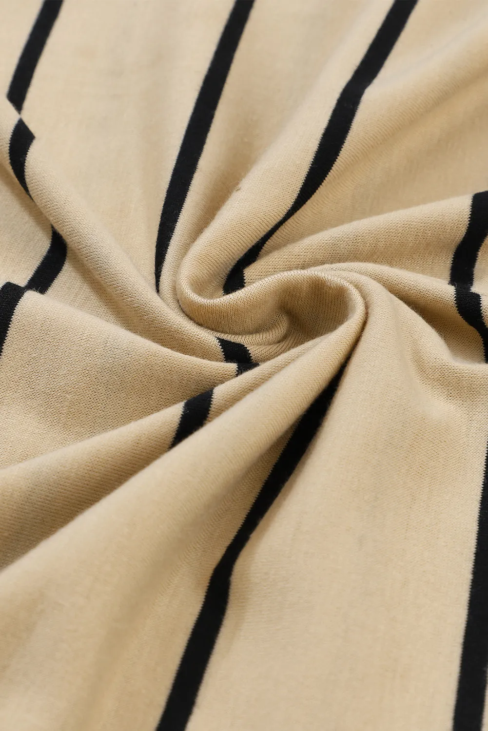 Robe longue fendue décontractée à rayures abricot