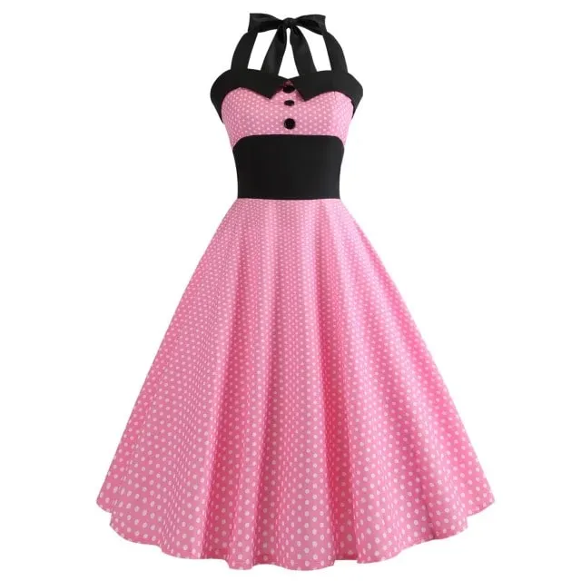 Robe Vintage Années 90 Rose Pois