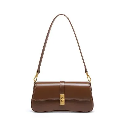 Sac de selle en cuir véritable avec bandoulière à une épaule pour femme