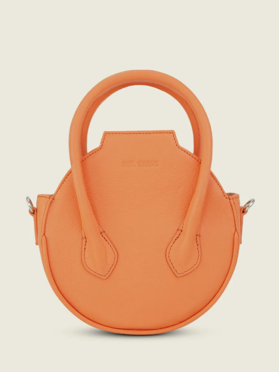SAC À MAIN CUIR ORANGE FEMME Aline Pastel - Abricot