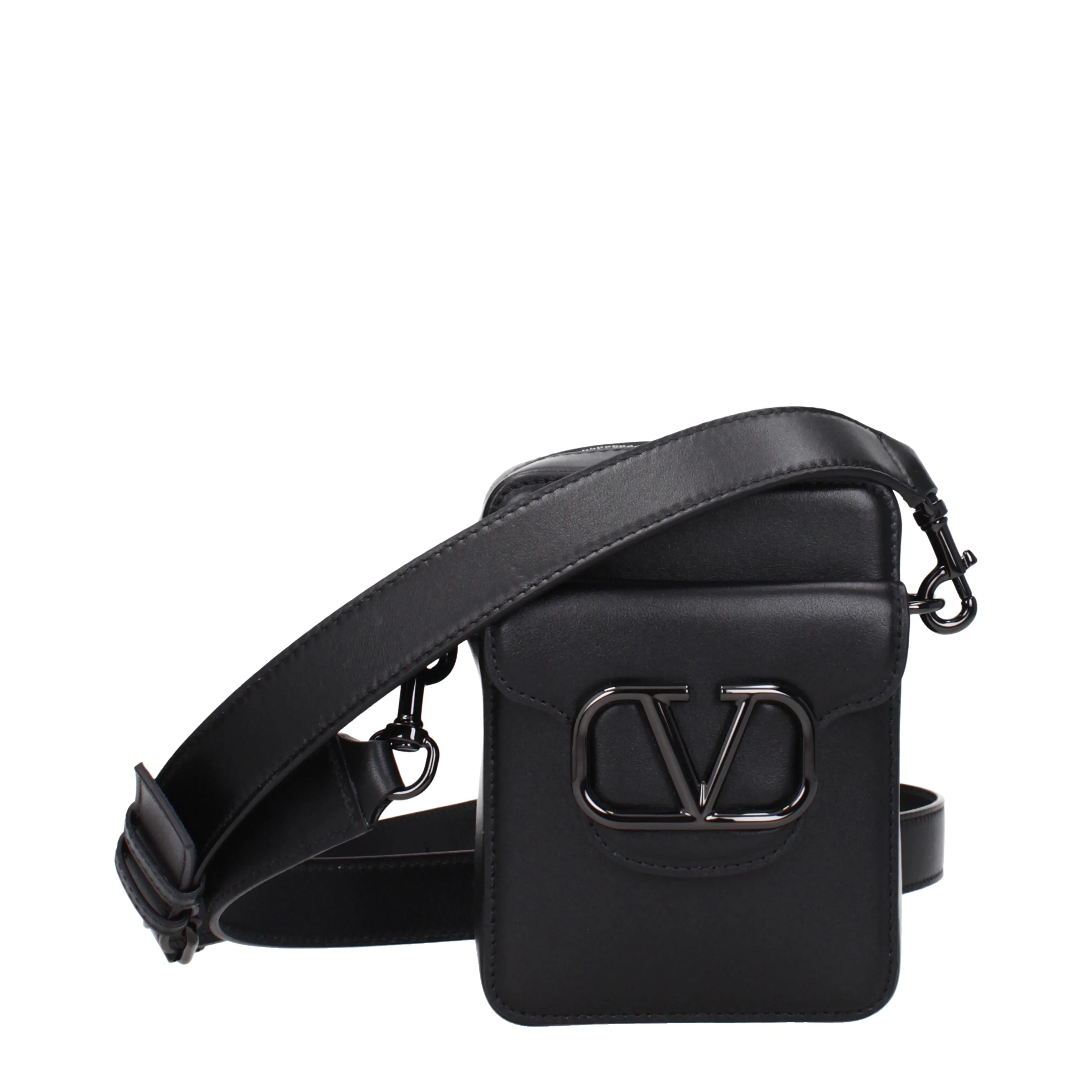 Sac à bandoulière Valentino Garavani Men en cuir noir