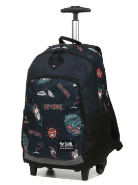 Sac à dos à roulettes Rip Curl Funny Shark Wheely Ozone Blue/Orange  137MBA1691  