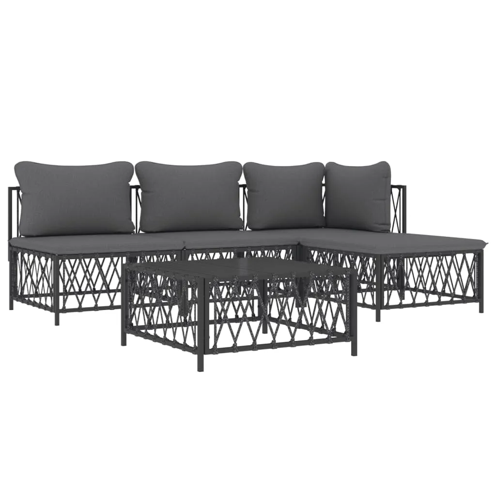 Salon de jardin meuble d'extérieur ensemble de mobilier avec coussins  