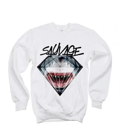 Sauvage - Sweat col rond shark