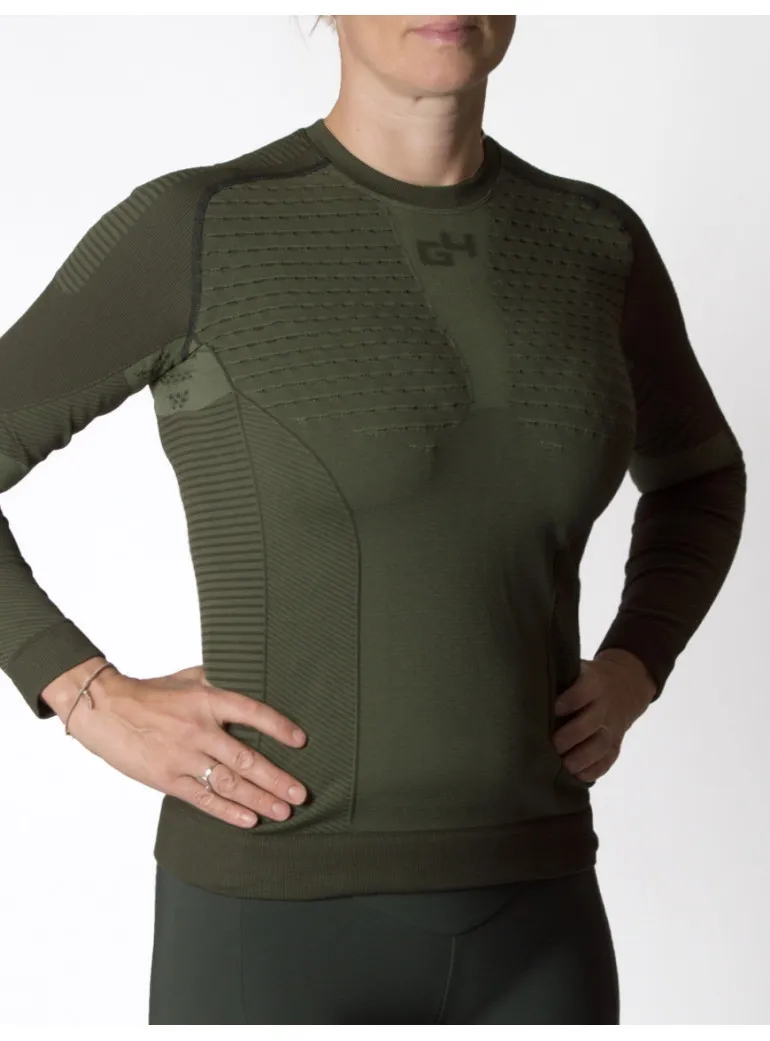 SOUS MAILLOT VELO HIVER FEMME VERT