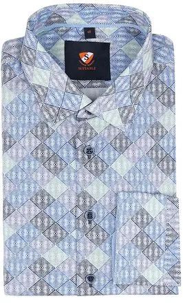 Suitable Twill Chemise Rayures Bleu 244-3 HBD Check Blue Min
