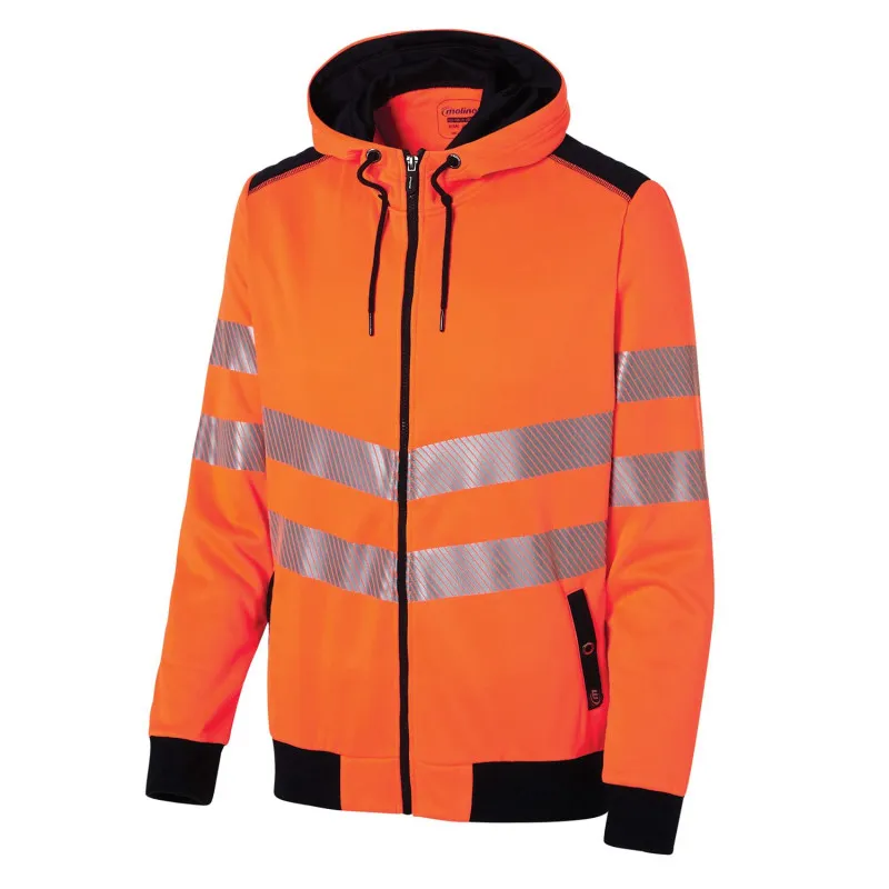 Sweat de travail haute visibilité Molinel | Tenues haute visibilité