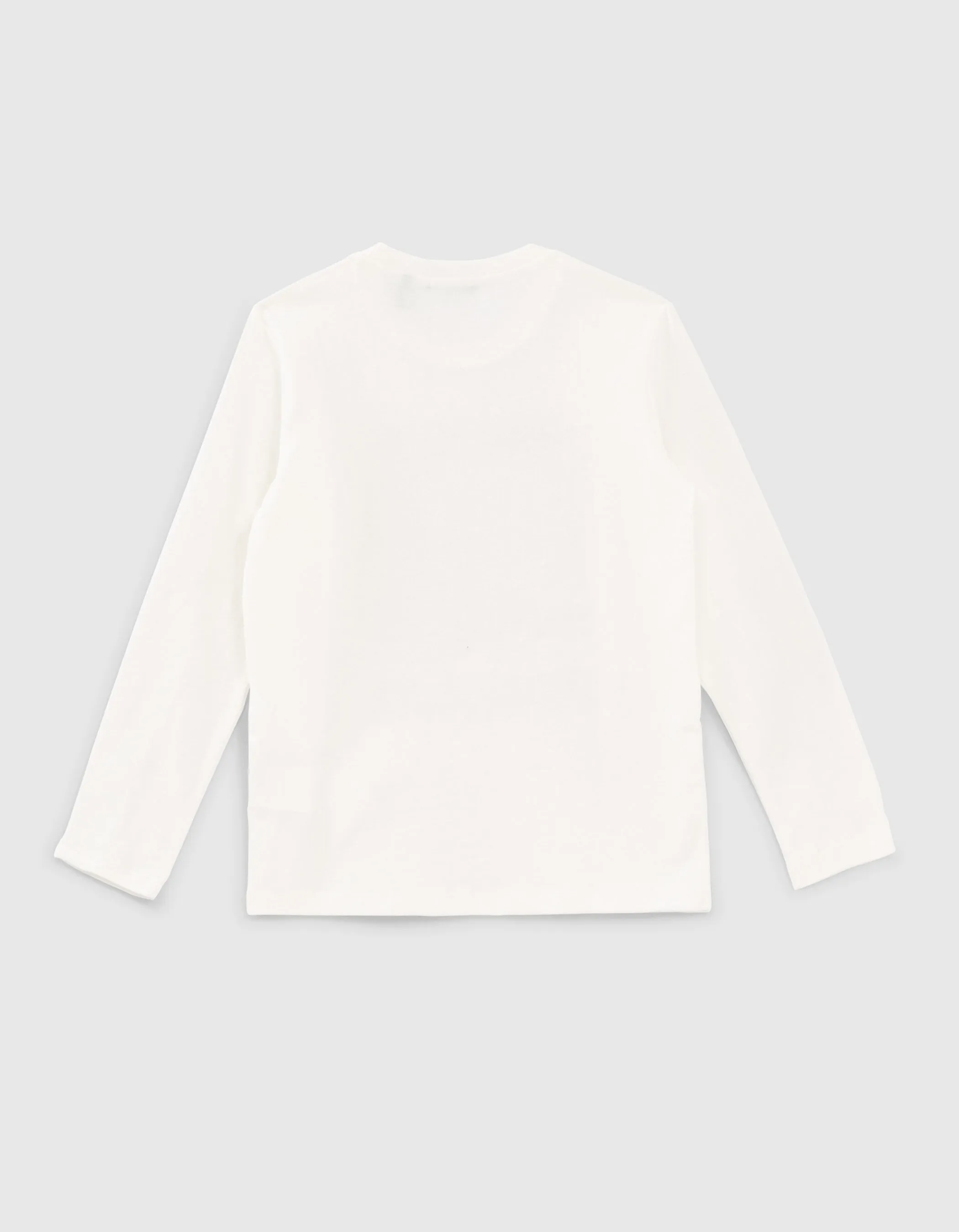 T-shirt blanc visuel drapeau 3D garçon