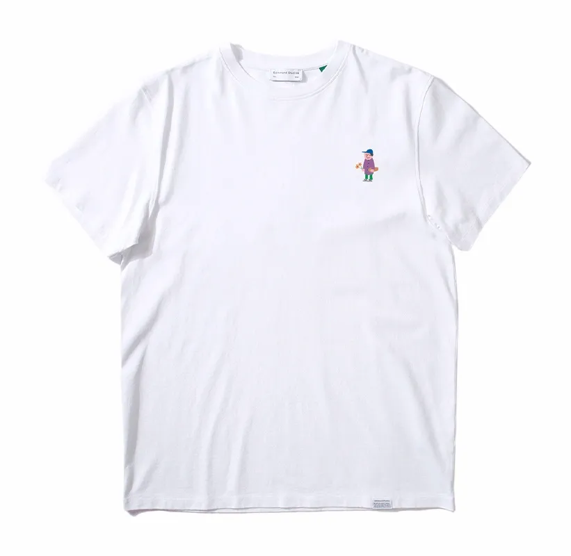 T-Shirt Edmmond Studios Homme Little Ted Embroidered White
