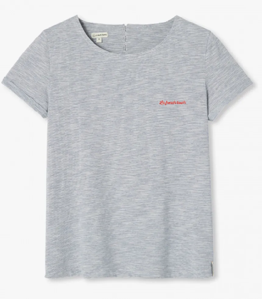 T-shirt en coton bio Maryse French Touch Bleu Fantaisie