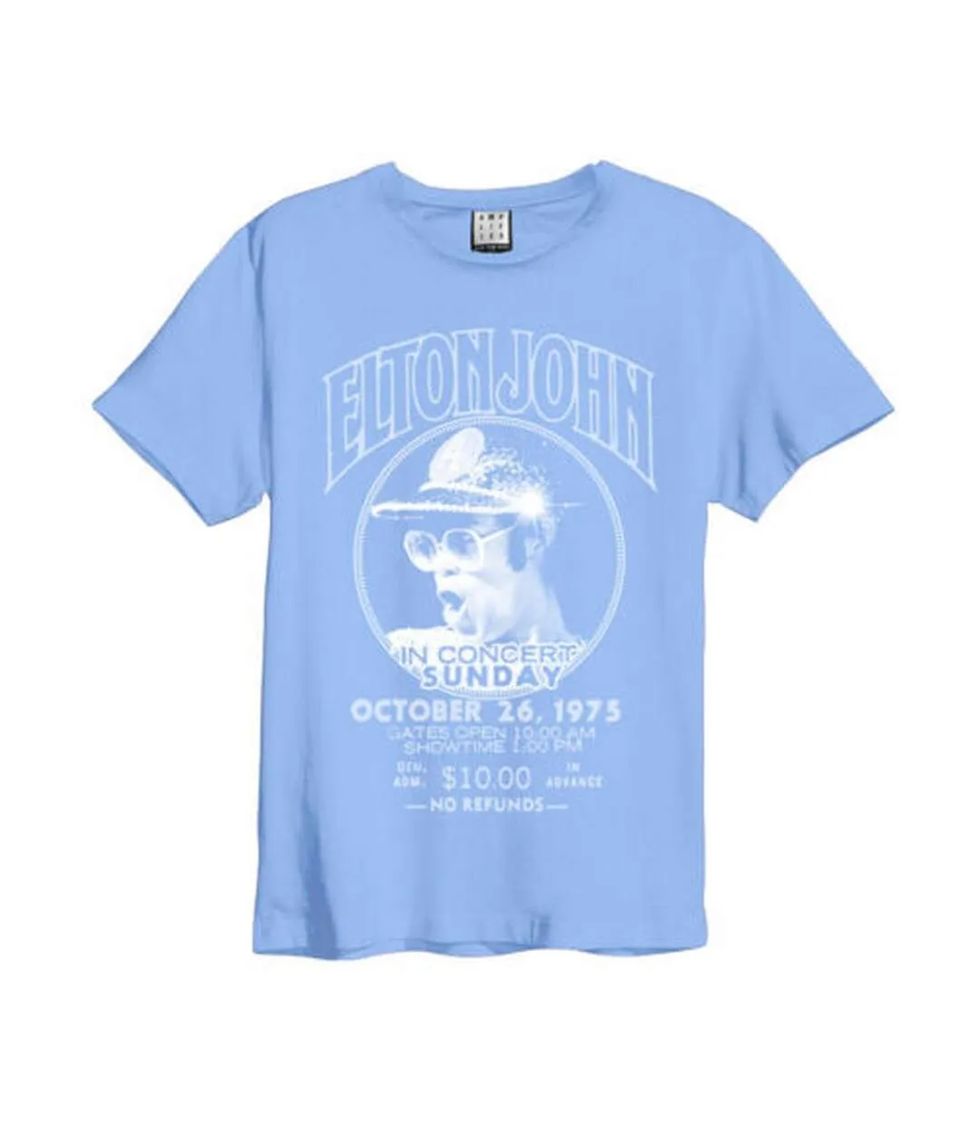 T-shirt live in concert adulte bleu Amplified