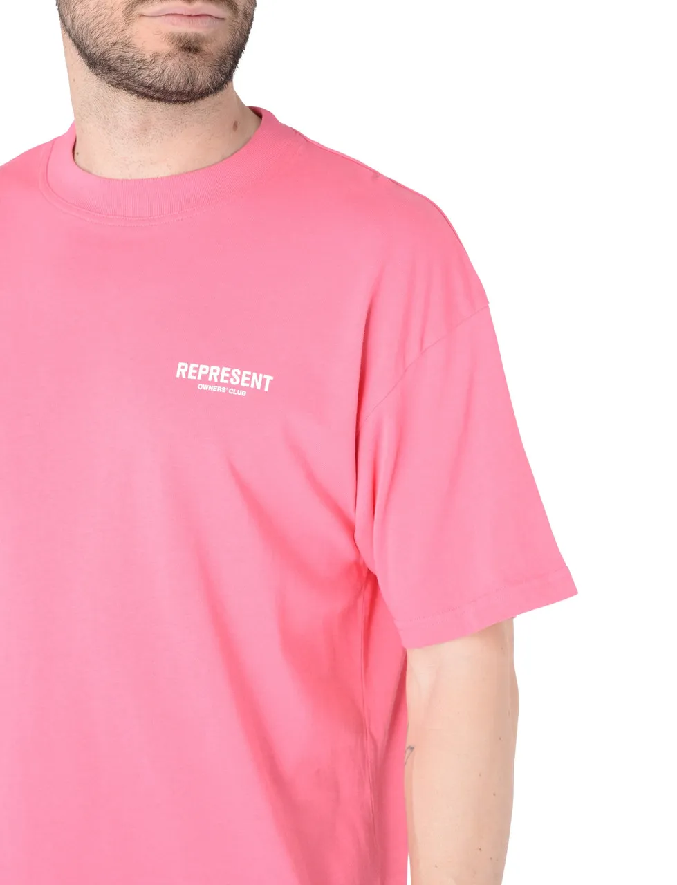 T-Shirt Represent Club des propriétaires en coton rose