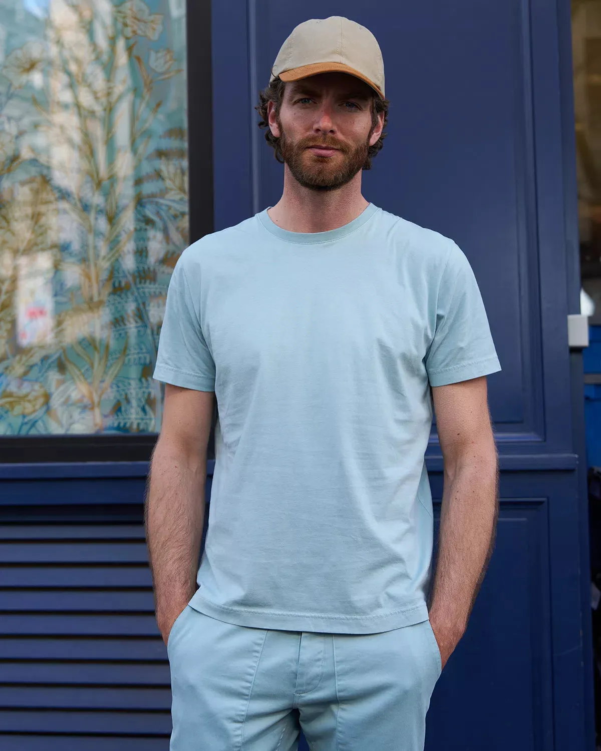 T-SHIRT UNI BLEU CIEL | BRUCE