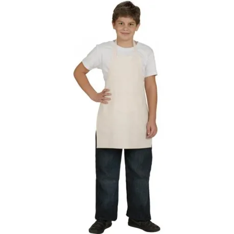 Tablier bavette de cuisine Blanc enfant 100% coton - Talbot