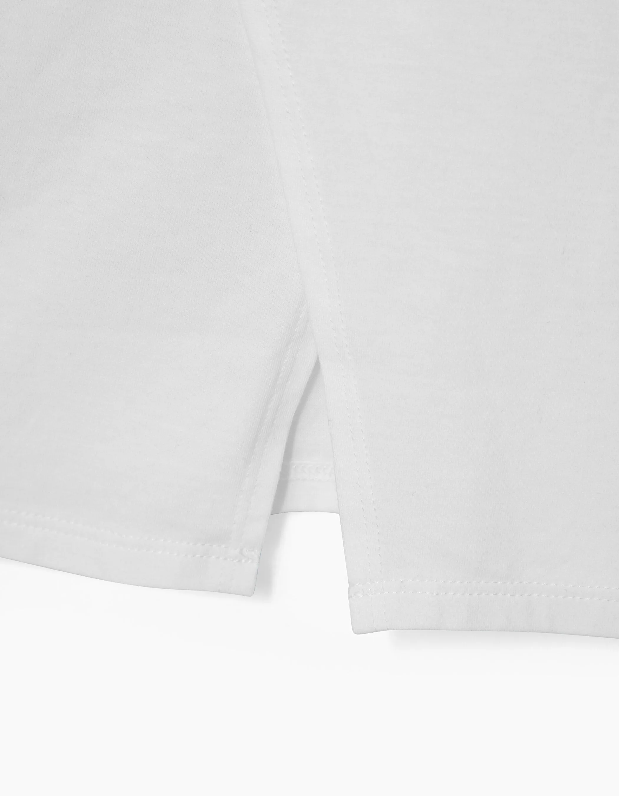 Tee-shirt cropped blanc cassé à palmiers fille