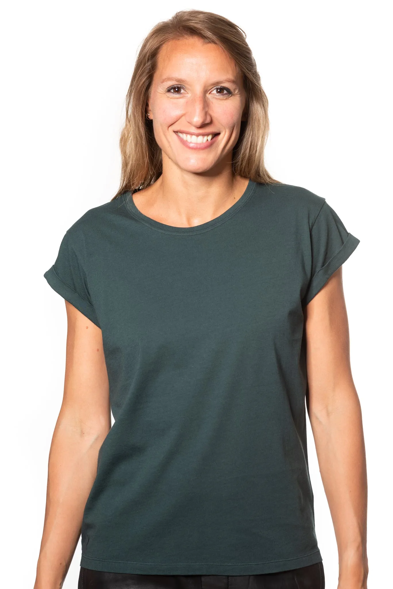 Tee shirt en coton bio SUPER SUNY vert mystère